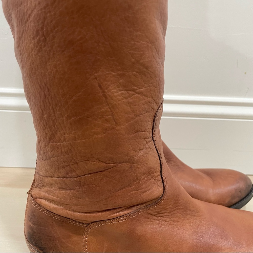 Sam Edelman Women's 9 Penny Riding Boot Whiskey Leather Brown Tan Knee Height - Picture 9 of 16